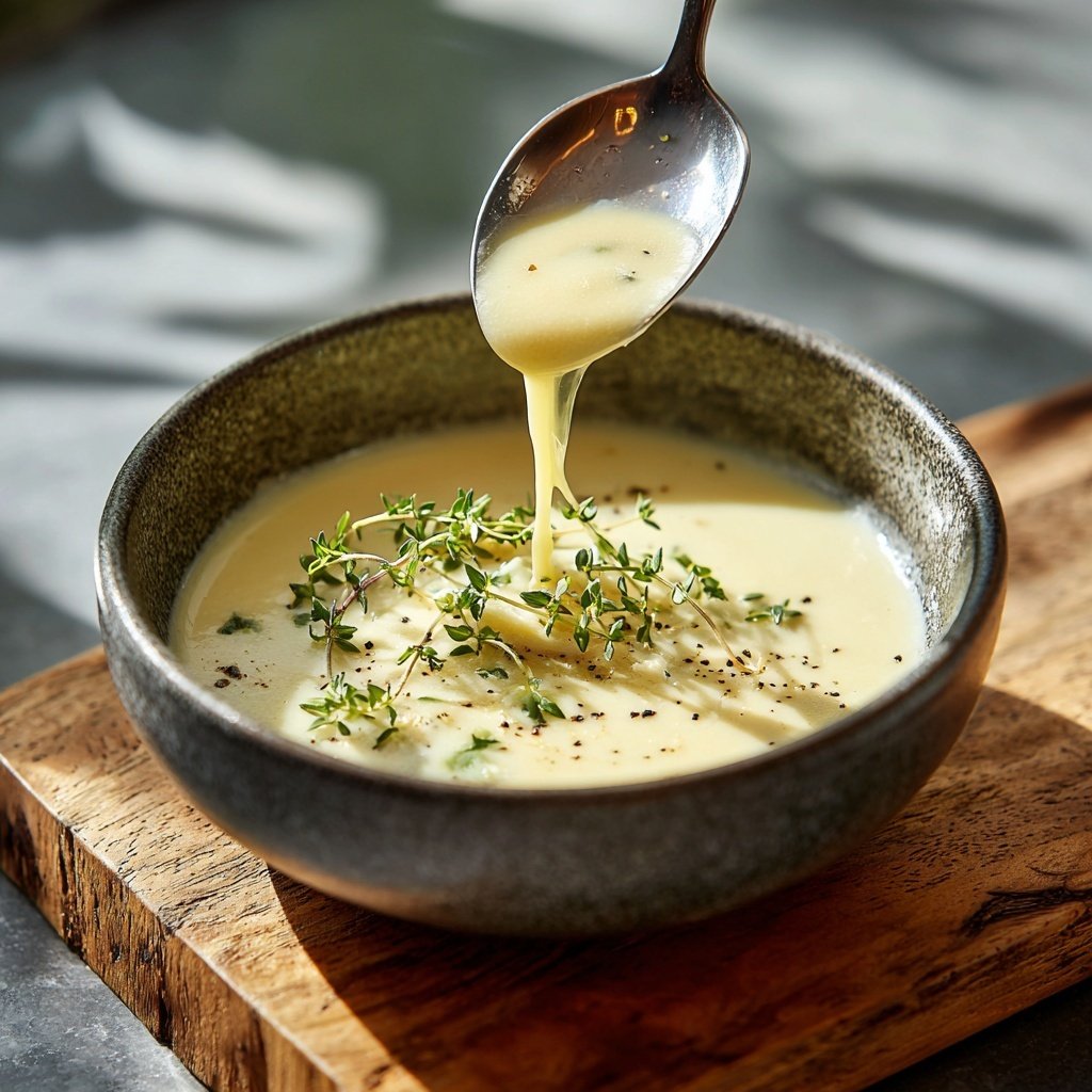 Cremige Blumenkohlsuppe mit Zitronenthymian