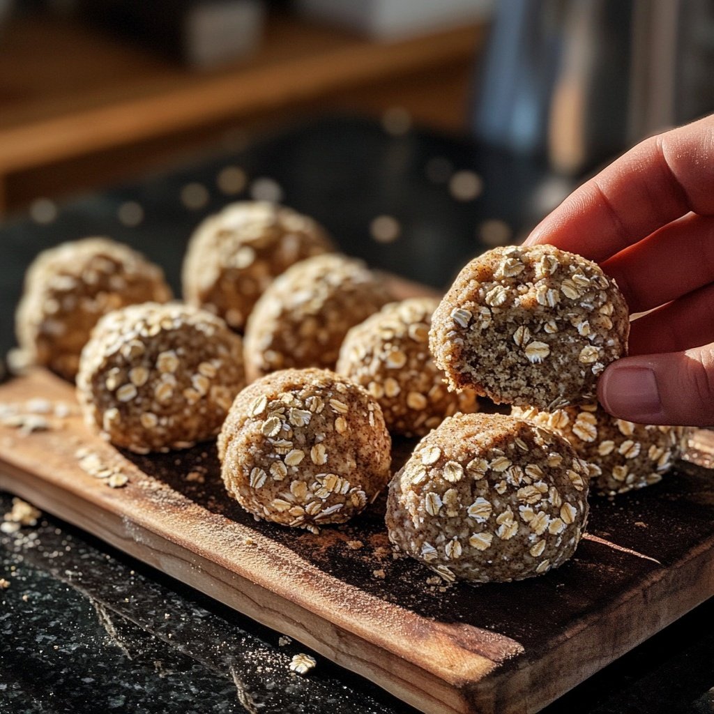 Protein Bällchen mit Zimt und Hafer