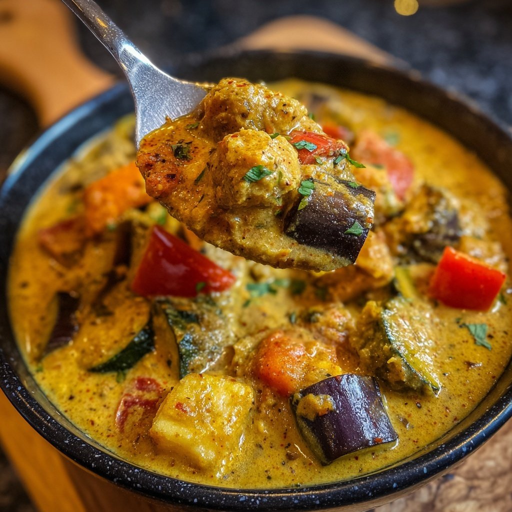 Gemüsecurry mit Aubergine