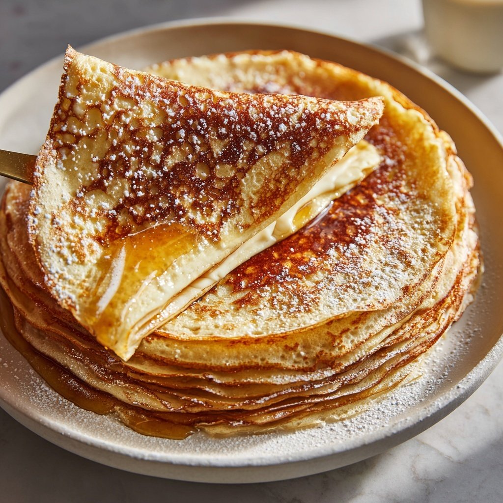 Pfannkuchen dünn ausgebacken