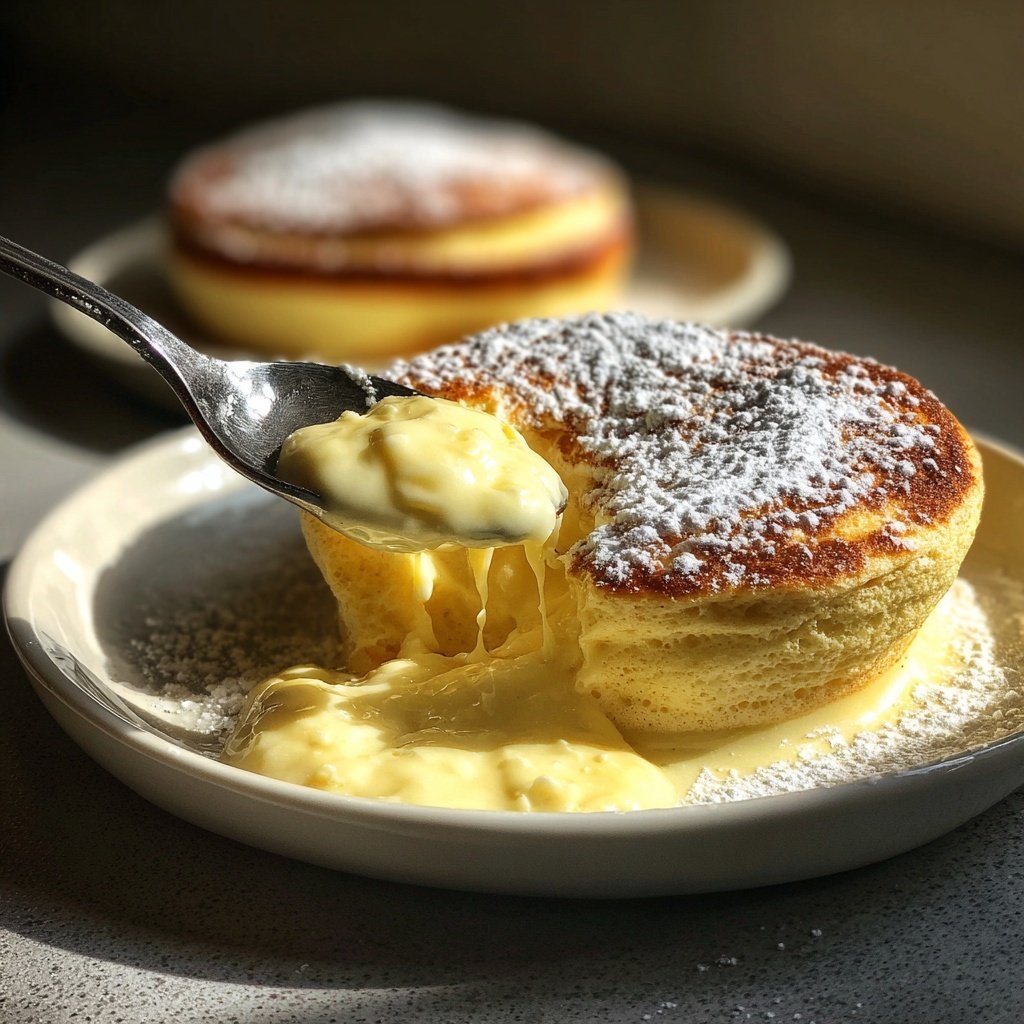 Pfannkuchen mit Vanillepudding