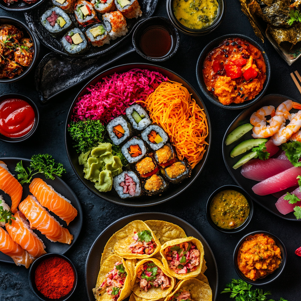 Frische internationale Küche-Ideen