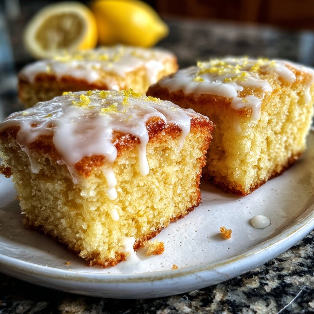 Zitronenkuchen vom Blech saftig